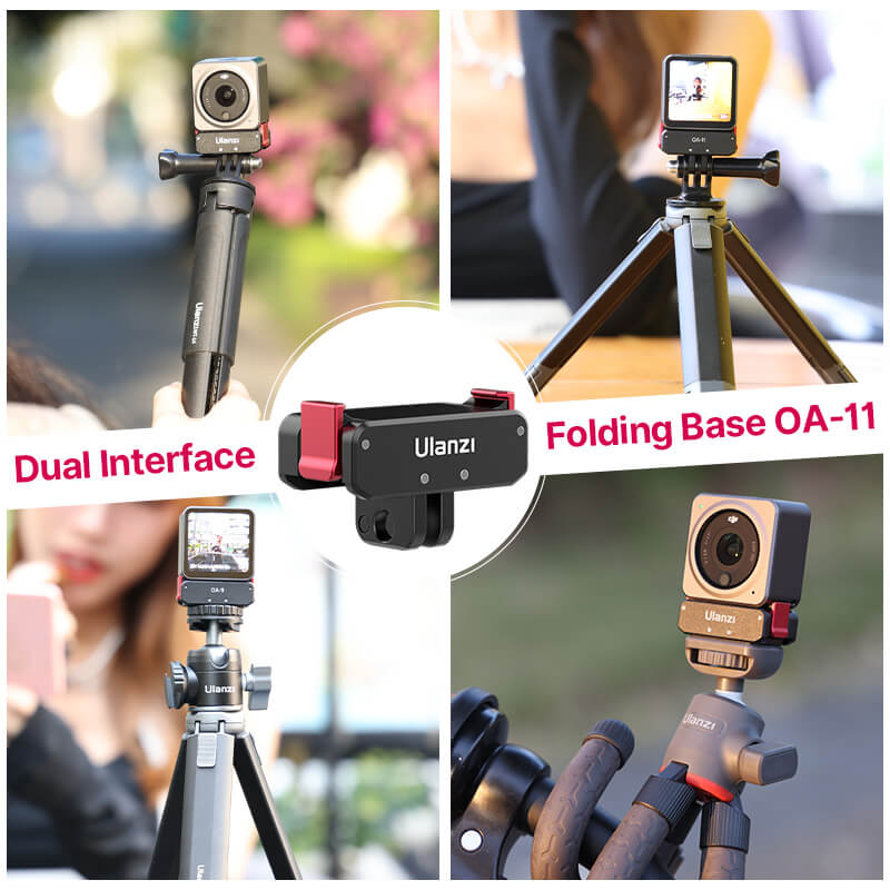  Ulanzi Folding Fingers med 1/4-tommers gjenge og feste for Osmo Action 2/3/4 Rask levering fra Sverige.