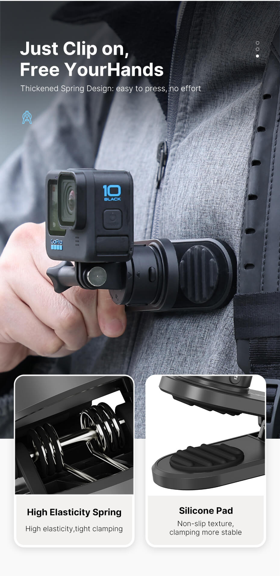  Ulanzi magnetisk hurtigkoblingssystem for actionkameraer Rask levering fra Sverige.