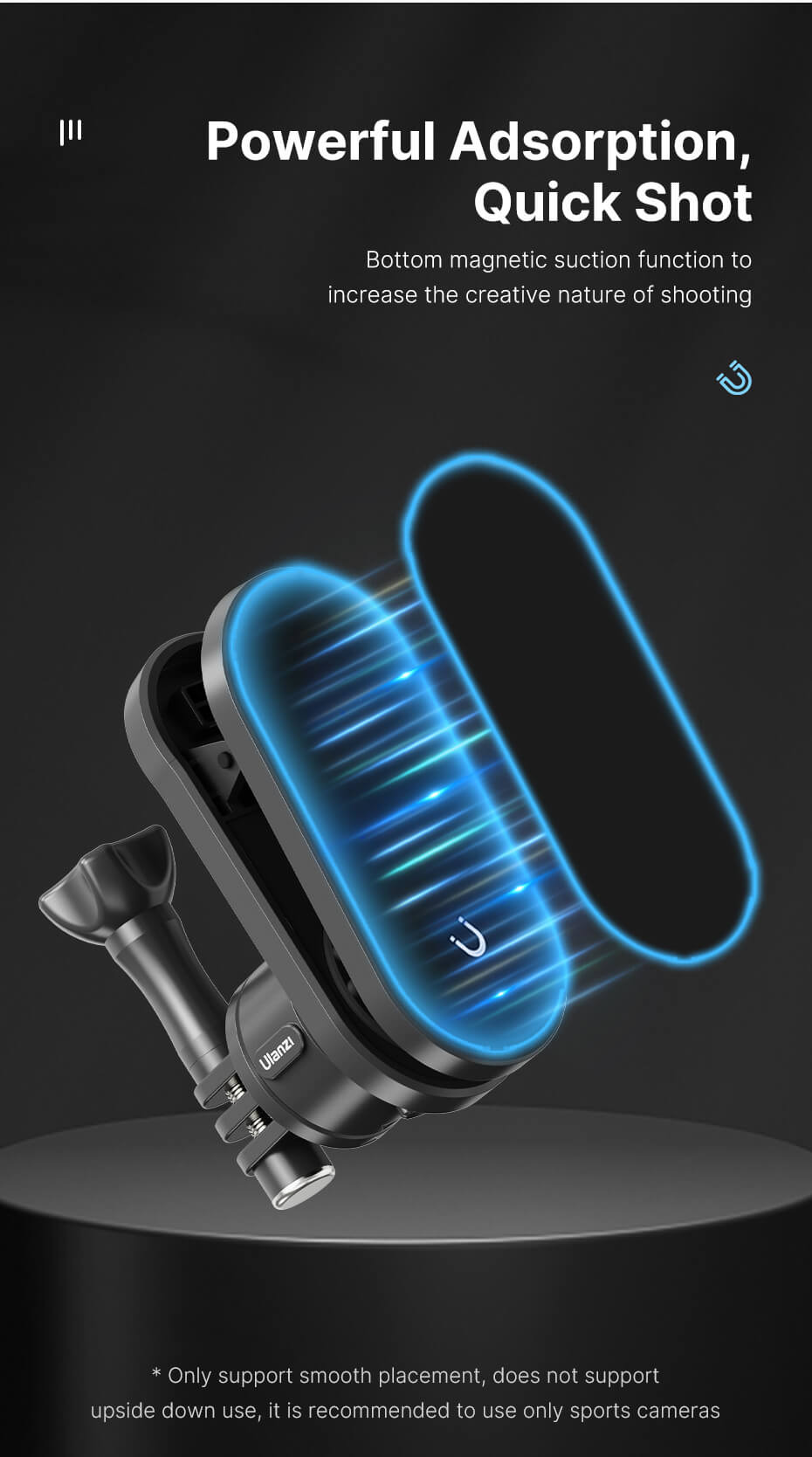  Ulanzi magnetisk hurtigkoblingssystem for actionkameraer Rask levering fra Sverige.