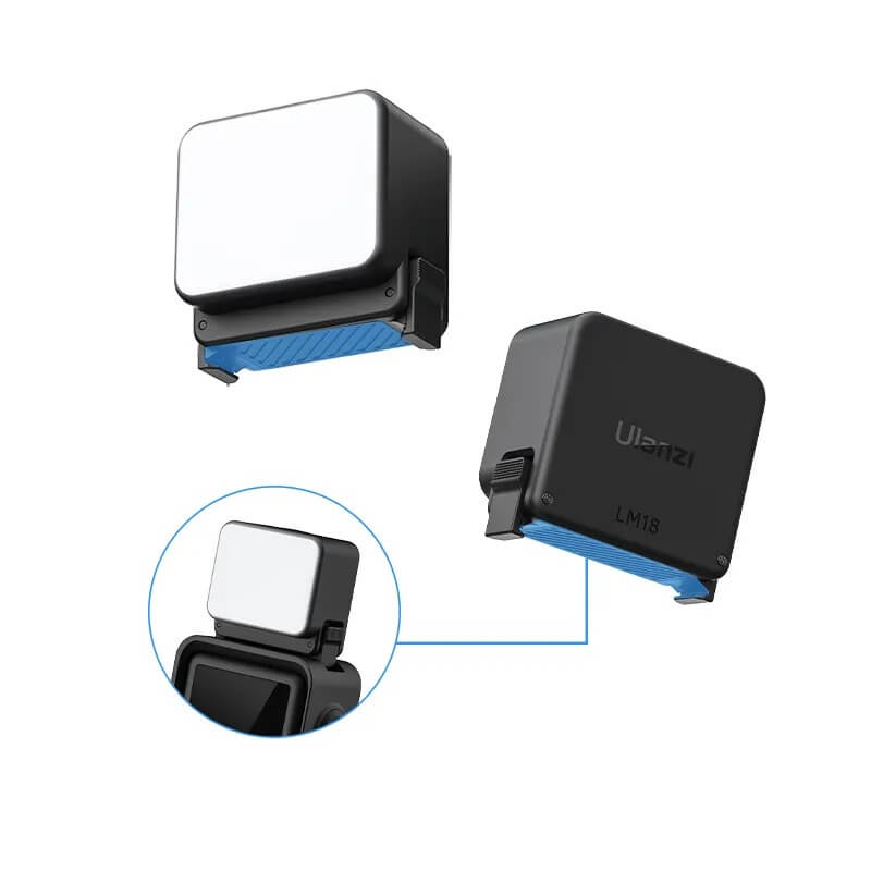  Ulanzi mini LED-belysning for DJI Osmo Action 5 / 4 / 3 og Pocket 3 Rask levering fra Sverige.