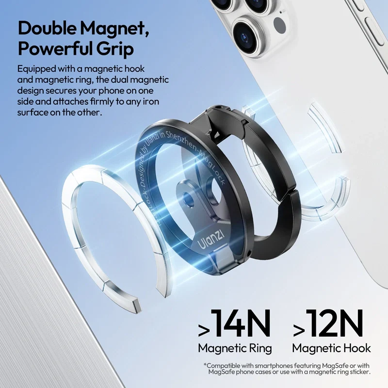  Ulanzi MA02 MagLock magnetisk mobilgrep & stativ for MagSafe Rask levering fra Sverige.