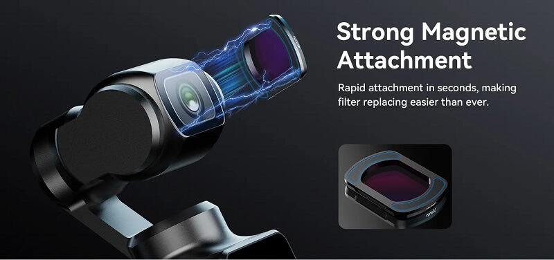  Ulanzi PK-03 Magnetisk ND-filterpakke for DJI Osmo Pocket 3 Rask levering fra Sverige.