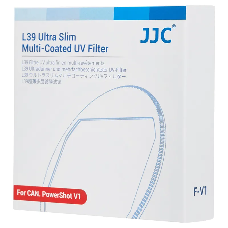 JJC UV-filter Ultra Slim för Canon PowerShot V1 Rask levering fra Sverige.